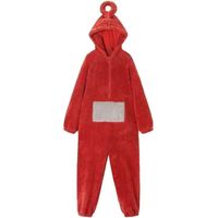 Manteau et imperméable pour chien,Adult Teletubbies Pyjamas Winter Costumes Onesies Cosplay Pajamas Noël Sleepwear Jumpsuit Halloween Animal Jumpsuit--rouge,S