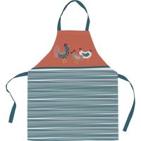 Tablier avec sangle ajustable 80x85 cm Poule ou Coq coton