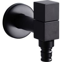 ALLIANDISRubinetto quadrato FOREHILL, rubinetto per lavabo da balcone con filettatura G1/2, rubinetto singolo