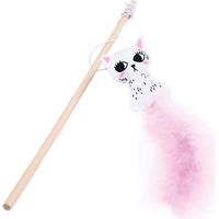 Canne de chat Chat avec des plumes