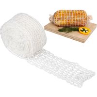 Lntyq Rouleau de filet à viande de 3 m, taille 18, moule élastique pour jambon de dinde, jambon, charcuterie, volaille, jambon, viande fumée, filet d'emballage (3 m)