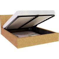 Lit coffre Tolsa 140 x 190 cm avec sommier à lattes relevable Jaune miel