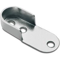 50 x REGGITUBO LATERALE OVALE ACCIAIO CROMATO