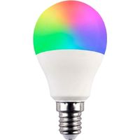 Lampadina LED Smart WiFi E14 da 5W equivalente a 35W 450lm RGBWW, dimmerabile tramite smartphone/app, 25000 ore, 7 ore di funzionamento, 7 giorni su 7, di qualità premium.
