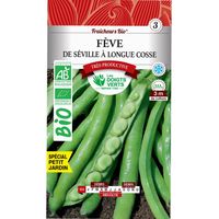 Semillas de habas de Sevilla de vaina larga BIO Los Dedos Verdes 100g