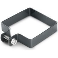 Easycloture – Collier de fixation carré 60 x 60 mm pour portillon grillagé – Acier galvanisé – Hauteur 20 mm – Fixation directe sans scellement