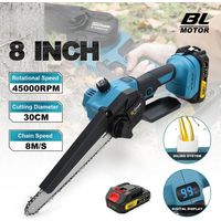 Brushless 8 pollici Elettrico Potatura Sega Motosega Ricaricabile Lavorazione Del Legno Electirc Sega Strumento Per makita 18v batteria Spille, Con 1 batteria