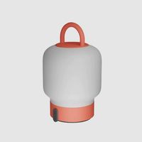 Lampe de table portable, dimmable et rechargeable via usb - verre opale, orange - Kooduu - Loome Orange