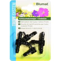 Tropf Blumat® Zubehör Schlauchabzweigung + Endstück - 4er (2+2) Pack