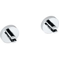 Sapho X-Round - Supporti per mensola, 2pz, cromo XR009