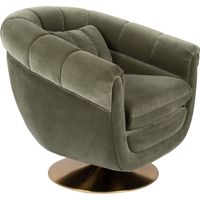 Fauteuil 82x88x79 cm en tissu vert - MEMBER