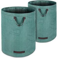Deux sacs à déchets de jardin. Capacité de 50 kg par sac. Résistants et lavables.