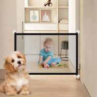Barrière de Sécurité pour Bébés et Chiens 110 72CM, Barriere Chien sans Percage, Barrière Sécurité Enfant, Barrière D’Escalier et de Portes, Barrière pour Chien/Bébés pour Escaliers, Couloirs