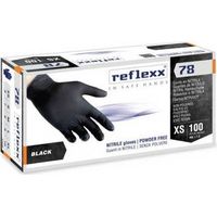 100 GANTS EN NITRILE NOIR SANS POUDRE R78 Taille : XL