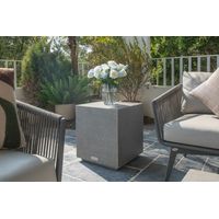 TEVERE Table d’appoint en béton compact robuste 45 x 45 x 50.8 cm