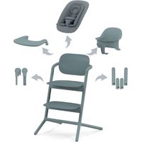 Cybex Gold Seggiolone Lemo 4in1 con Sdraietta, Vassoio e Baby Set inclusi - Stone Blue