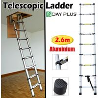 Echelle télescopique en aluminium, longueur max. 2,60 m Echelle pliante à usage multiple, 9 marches, capacité de charge 150 kg