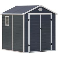 Caseta de Resina Gardiun Donna 3,57 m² Exterior 190x188x225 cm Antracita/Blanco