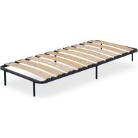 AUSTEN Sommier ergonomique à lattes larges et flexibles en bois de bouleau 90x200 cm avec pieds