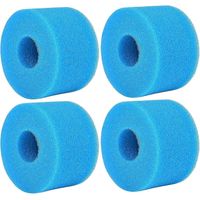 Lot de 8 cartouches filtrantes en mousse, réutilisables et lavables, pour piscine.