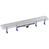 Aqualine - Caniveau de douche 71 cm, avec grille, inox 1702-70