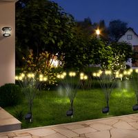 SALCAR LED Solarleuchten Gartendeko, 2 Stück 8 LEDs Kristall Kugeln Gartendeko Solar Gartenleuchte Außen, Wasserdicht Solarlampen für Außen Garten, für Rasen, Terrasse, Hof, Geschenke, Warmweiß