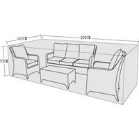 Signature Weave 3 Seater Wicker Sofa Table Furniture Set Cover 200 x 165 x 95cm