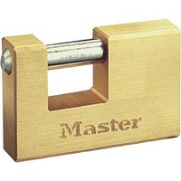 Master Lock 607EURD Lucchetto Rettangolare in Ottone Massiccio a Chiave, Oro, 7,5 x 7,6 x 1,5 cm