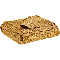 VIVARAISE - Jeté de lit Tana en coton 100% stonewashed - 240 x 260 cm - Beige