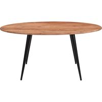 Tavolo da pranzo ovale in massello di acacia e metallo L160 cm OBALI