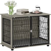 Cage pour chien. Caisse de transport. Cage verrouillable pour grands chiens. Grise.