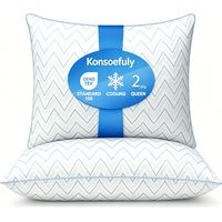 Lot de 2 Oreillers 60x60 cm, Fibres Polyester 7D premium, Taie Refroidissante Performante, Texture Douce, Hypoallergénique, Pour un Sommeil Sain