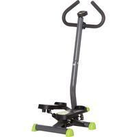 Homcom – Stepper fitness avec guidon – Écran LCD – Résistance réglable – Pédales antidérapantes – Pour hanches et jambes – Taille compacte