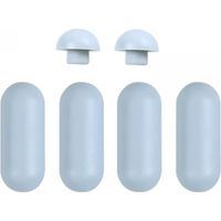 Universeller WC-Sitzpuffer, 4 Sitzpolster, 2 Deckelpolster, grau
