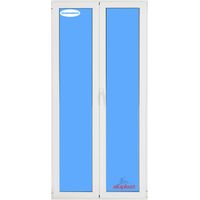Balconera PVC 1200x2100 Blanca 2 Hojas Oscilobatiente Vidrio Transparente