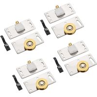 ZOLGINAH 4 Pares Ruedas para Puertas Correderas Polea Corredera para Puertas de Armarios, Ruedas Deslizantes para Muebles Guías Rodamientos para Armario, Armario, Gabinete