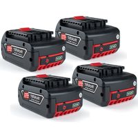 4X Ersatzakku für Bosch GBA 18 V 5 Ah Li-Ion Akku Ersatz für Bosch Professional 18 Volt 5,0 Ah Bosch GAL 18V-50, GAL 1880 CV, GSB, GBH, GWS kompatibel für 2607337069 1600A002U5 2607336815 1600Z00038 A