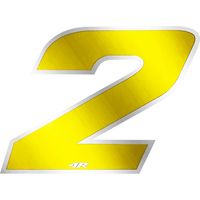 Numeri Gara Anodizzati 100 x 130 mm - Numeri: 2 - Colore: GIALLO