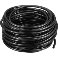 Tubo per aria, in poliuretano, lunghezza 15 m, 6 x 4 mm, colore: Nero