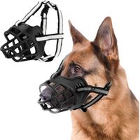 Hundemaulkorb, Hundemaulkorb mit atmungsaktivem Netz und strapazierfähigem Nylon-Kopfband, Maulkorb zur besseren Verhinderung von Beißen, Kauen und Bellen, für kleine, mittelgroße und große Hunde (L).