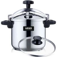 Haeger Inox Plus Schnellkochtopf 10 Liter Edelstahl