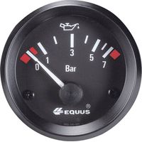 Indicateur de pression d'huile 842095 – Manomètre 52 mm – Filetage 1/8 - 27 NPTF – Plage de mesure 0 à 7 bar – Equus