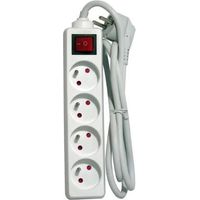 Chacon Multiprise Bloc con interruttore 4A 3M White 4 -Plug