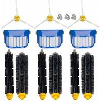 Kit De Brosses Pour Aspirateur Robot - Compatible Roomba Serie 600 - 12 Pièces Avec Filtres Et Brosses Latérales - Lot Complet