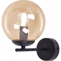 Applique da parete nera, sfera in vetro, 1xE14 10W, DELTA K-5306 Kaja