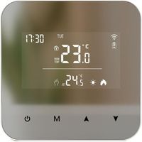 Thermostat à Piles pour chaudière à gaz,Thermostat Mural à 2 Fils,Thermostats à Programmation Quotidienne,Thermostats d'ambiance,Alimentation par Batterie ou USB(Pile Non Incluse)