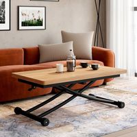 Mesa de centro de diseño industrial URBANA que se convierte en mesa de comedor