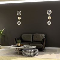 Saturn Applique Murale 2 Lumières Led Laiton, Verre Et Métal