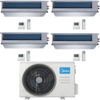 Midea – Climatiseur réversible gainable 12000 BTU – Économie d'énergie jusqu'à 60% – Fonction Follow Me – Régulation linéaire de la vitesse