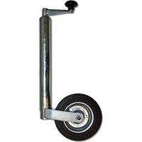 Wiltec Roue Jockey pour remorque – 600 x 250 x 50 mm – DM 48 mm – capacité max. 362 kg – En acier galvanisé et caoutchouc – Béquille Camping car Caravane